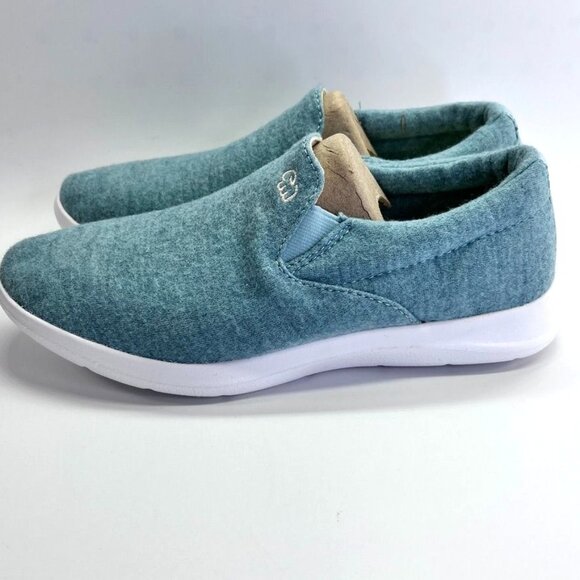 Merinos Women's Slip-Ons Size 6 in Mist Green Lightweight Merino Wool - Picture 1 of 10